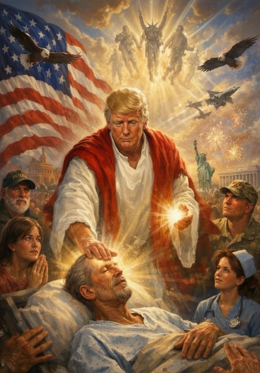 Trump’s posting even more AI-generated Trump-Jesus fanart